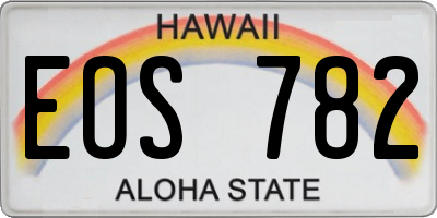 HI license plate EOS782