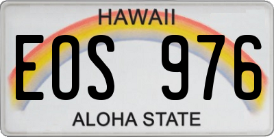 HI license plate EOS976