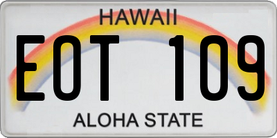 HI license plate EOT109