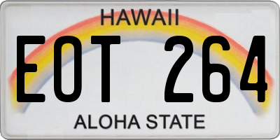HI license plate EOT264