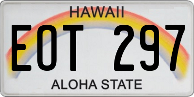 HI license plate EOT297