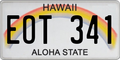 HI license plate EOT341