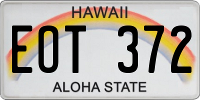HI license plate EOT372