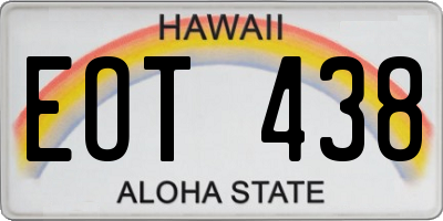 HI license plate EOT438