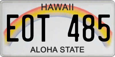 HI license plate EOT485