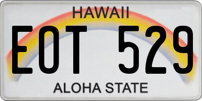 HI license plate EOT529