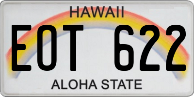 HI license plate EOT622
