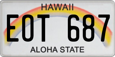 HI license plate EOT687