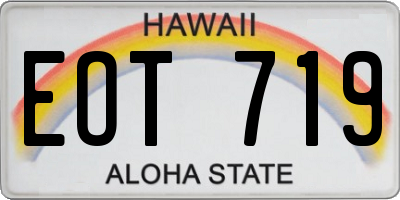 HI license plate EOT719