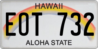 HI license plate EOT732
