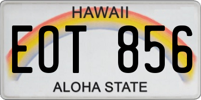 HI license plate EOT856