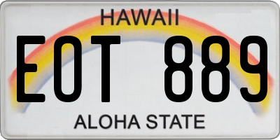 HI license plate EOT889