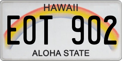 HI license plate EOT902