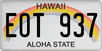 HI license plate EOT937