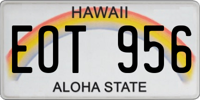 HI license plate EOT956