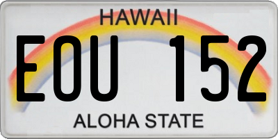 HI license plate EOU152
