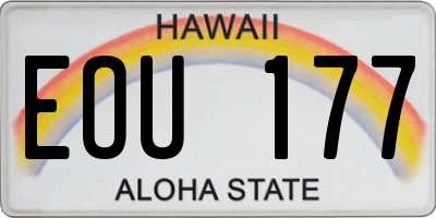 HI license plate EOU177
