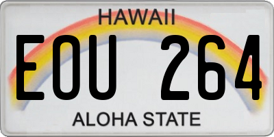 HI license plate EOU264