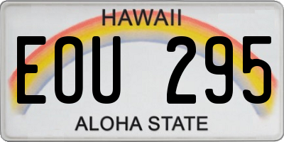 HI license plate EOU295