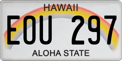 HI license plate EOU297