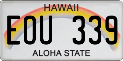 HI license plate EOU339