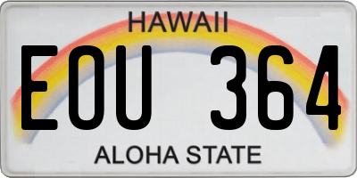 HI license plate EOU364