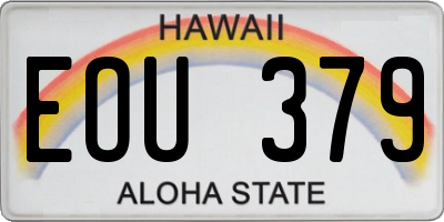 HI license plate EOU379