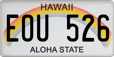 HI license plate EOU526
