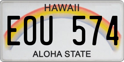 HI license plate EOU574