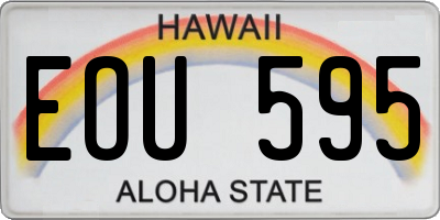 HI license plate EOU595