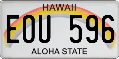 HI license plate EOU596