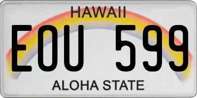 HI license plate EOU599