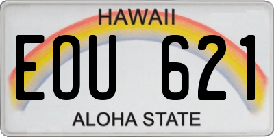 HI license plate EOU621