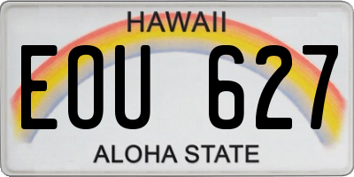 HI license plate EOU627