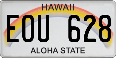 HI license plate EOU628