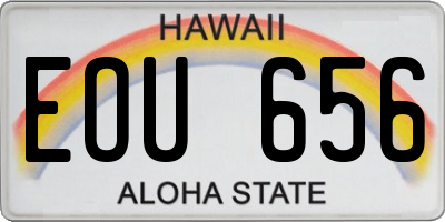 HI license plate EOU656