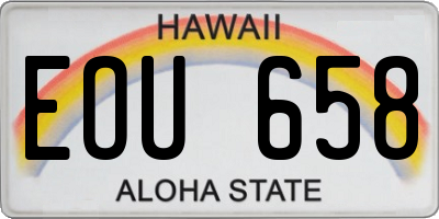 HI license plate EOU658