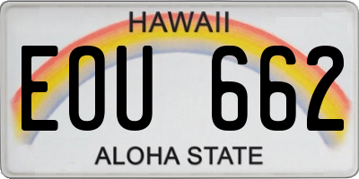 HI license plate EOU662