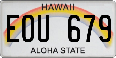 HI license plate EOU679