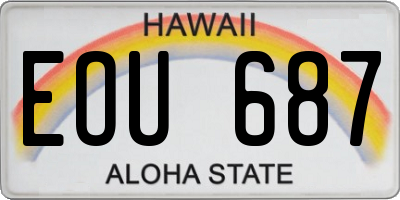 HI license plate EOU687