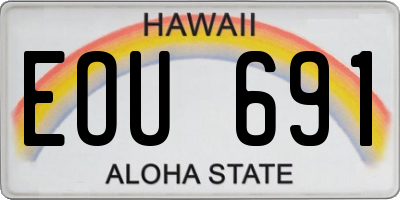 HI license plate EOU691