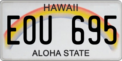 HI license plate EOU695
