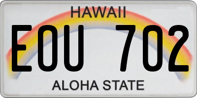 HI license plate EOU702