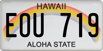 HI license plate EOU719
