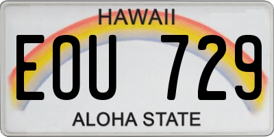 HI license plate EOU729