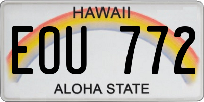 HI license plate EOU772