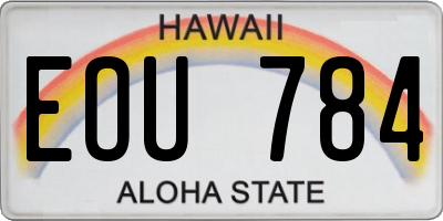 HI license plate EOU784