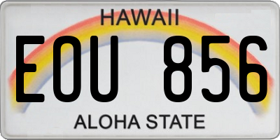 HI license plate EOU856