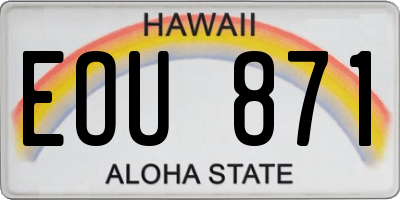 HI license plate EOU871