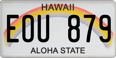 HI license plate EOU879